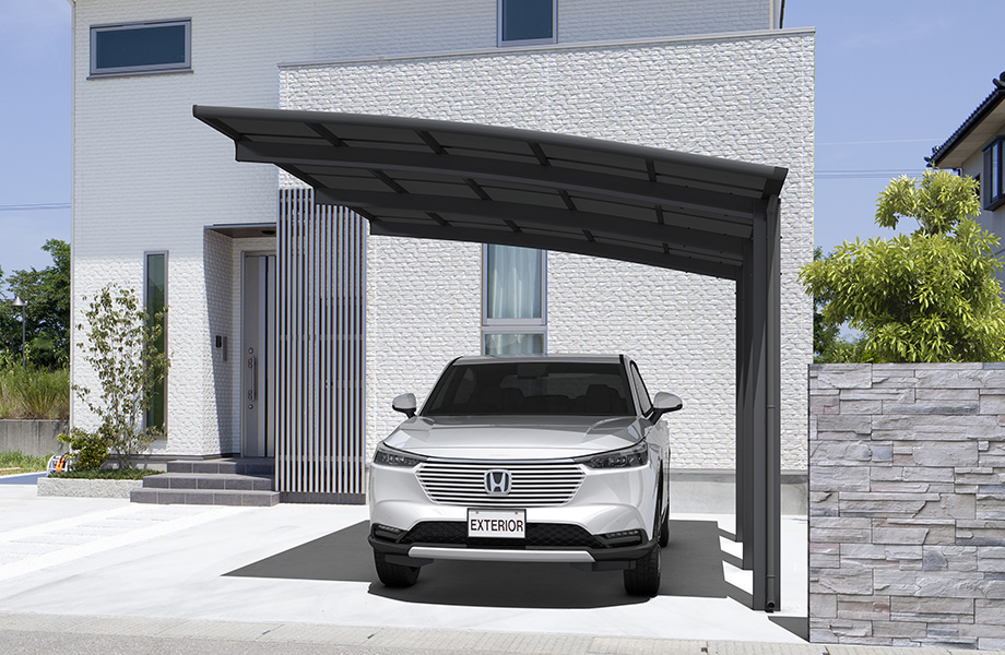 サイクルポート 三協アルミ カムフィエース ミニタイプ 基本タイプ 2918 H25 高さ2500 ポリカ屋根 『サビに強いアルミ製 家庭用 自転車置き場 屋根』