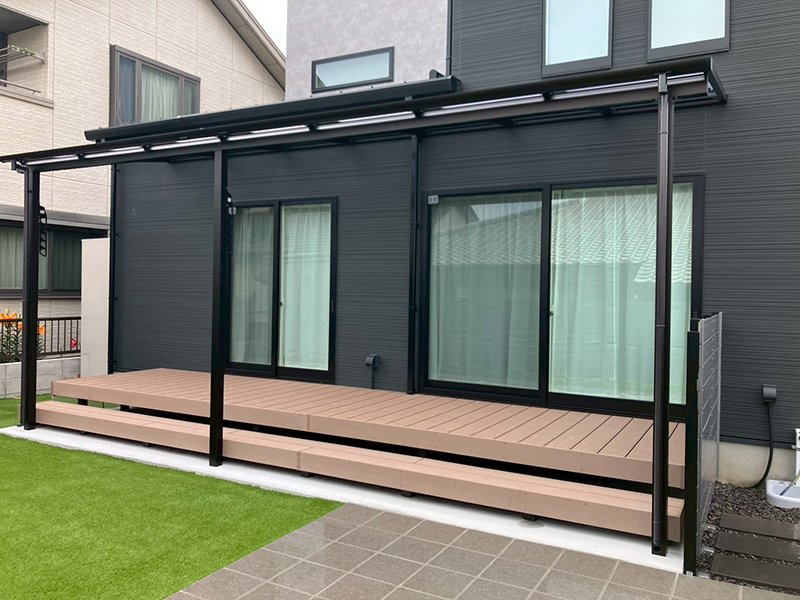 屋根テラス,
日陰作り