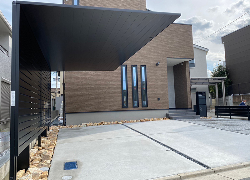 カーポート　サイドパネル　目隠し