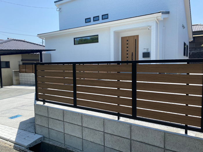 安心で美しい外構周り、ブロック塀、フェンス