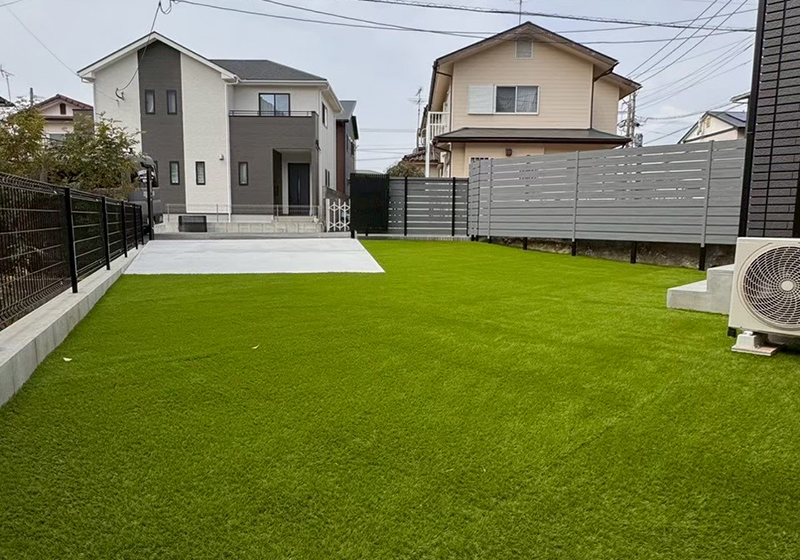 人工芝 施工事例 ワンライン