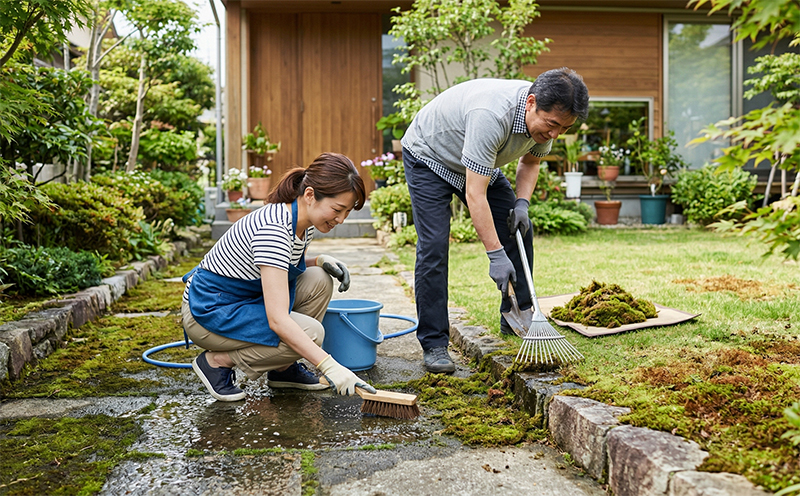 苔対策で美しい庭を保つ