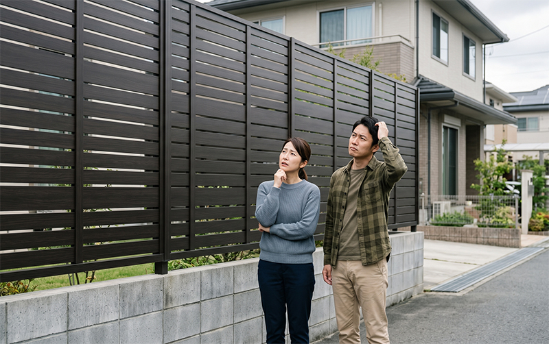 高すぎるフェンスが後悔につながることも、目隠しフェンス工事でよくあるトラブル