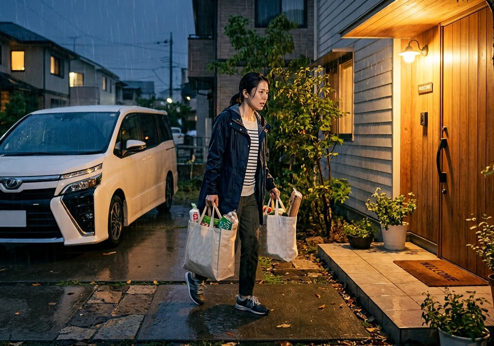 車の乗り降りで濡れてしまう